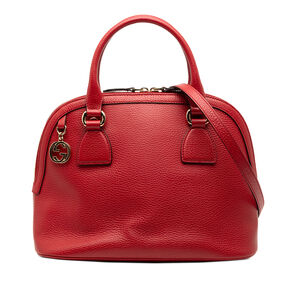 Pre-Loved Gucci Small Dollar Calfskin GG Charm Dome Satchel